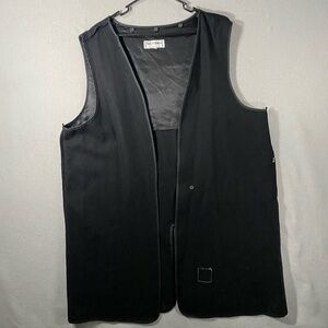 Yves Saint Laurent YSL Menswear  Black Wool Blend Coat Jacker Liner Size 46 Reg